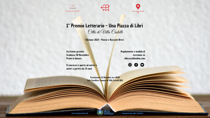 1° Premio Letterario “Una Piazza di Libri” – Città di Villa Castelli
